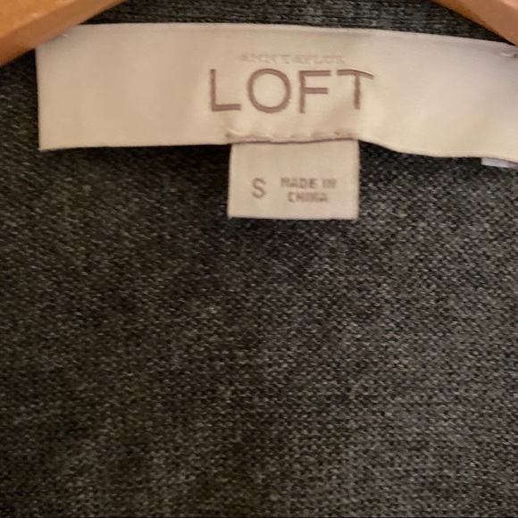 **3 for $20!!** LOFT Grey Cardigan Black Lace Small - Picture 3 of 4